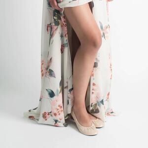 NEW Rescue Flats Single Pair Champagne Foldable Flats. Size Large / 10 - 11